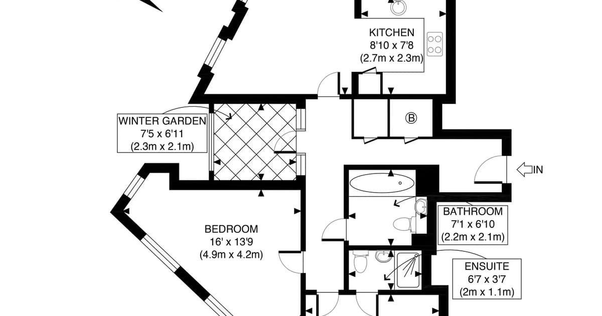A floor plan next to a sold property listing